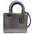 Dior Lady Dior borsa in pelle argentata