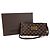 Louis Vuitton Borsa a tracolla Pochette Eva in canvas Damier Ebene marrone - vista 3