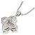 Autre Marque Platin-Blumen-Diamantcollier - Ansicht 4