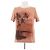 Chloé T-shirt em algodão rosa laranja com estampado