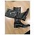 Céline Botas altas de cuero negro estampado cocodrilo - vista 3