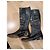 Céline Botas altas de cuero negro estampado cocodrilo - vista 9
