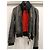 Dsquared2 Black Leather Bomber Jacket with Gold Hardware - view 7