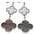 Van Cleef & Arpels Magic Alhambra 3-Motif Shell Chalcedony Ohrringe - Ansicht 6