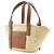 Borsa Bucket Loewe in rafia e vitello - vista 2