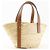 Borsa Bucket Loewe in rafia e vitello - vista 3