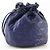 Borsa a tracolla Chanel in pelle d'agnello matelassé blu navy - vista 3
