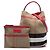 Borsa secchiello Burberry Ashby in tela Mega Check marrone Medium - vista 6