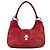 Borsa a tracolla a mezzaluna Prada in camoscio rosso