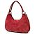 Borsa a tracolla a mezzaluna Prada in camoscio rosso - vista 2