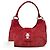 Borsa a tracolla a mezzaluna Prada in camoscio rosso - vista 6