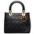 Dior Black Medium Lambskin Cannage Lady Dior