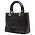 Dior Black Medium Lambskin Cannage Lady Dior - vista 2