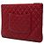 Clutch Chanel Red Large Quilted Caviar O Case - vista 2