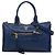 Borsa Prada Blue Vitello Daino con chiusura a zip