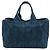 Prada Blue Denim Canapa Logo Tote