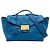Borsa Satchel Prada Blue Vitello Daino Sound Lock