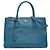 Borsa Prada Blue Medium Saffiano Lux Galleria Double Zip Satchel