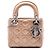 Dior Gold Mini Iridescent Lambskin Cannage Lady Dior