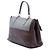 Borsa Satchel Prada Brown Large Bicolor City Calf Double Flap - vista 2