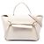 Belt Bag Céline Celine Mini Borsa Cintura in Pelle di Vitello Granulata Bianca