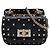 Borsa Valentino Black Micro Nappa Rockstud Spike Satchel