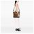 Borsa Tote Convertibile Prada in Tessuto Marrone con Chiusura a Zip - vista 6