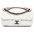 Chanel White Medium Iridescent Calfskin In The Mix Flap
