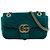 Borsa a tracolla Gucci GG Marmont Matelassé in velluto blu Medium