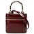 Bamboo Borsa Vanity Gucci in vitello lucido rosso con bambù