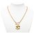 Collana con pendente matelassé Chanel Gold CC placcato oro - vista 6