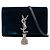 Yves Saint Laurent Borsa a catena Saint Laurent Kate in velluto e strass