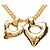 Collana con pendente Chanel Double Heart Coco Mark