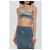 Top in denim Diesel DE-OUCHY-S blu - vista 3