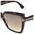 Occhiali da sole Tom Ford Oversize Quadrati Marrone Tortoise - vista 4