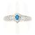 Autre Marque Platinring mit Diamant und Hauyn