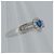 Autre Marque Platinring mit Diamant und Hauyn - Ansicht 2