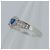 Autre Marque Platinring mit Diamant und Hauyn - Ansicht 3