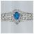 Autre Marque Platinring mit Diamant und Hauyn - Ansicht 4