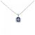 Autre Marque PT900 Saphir Diamant Halskette