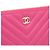 Chanel Clutch Bag New Medium in pelle d'agnello Chevron Gold CC - vista 7
