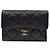 Chanel Kartenetui mit Klappe aus Caviar-Leder