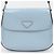 Borsa a tracolla Prada Cleos in pelle marrone - vista 3
