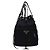 Prada Borsa crossbody a secchiello in nylon Pocono nero borchiata