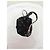 Prada Borsa crossbody a secchiello in nylon Pocono nero borchiata - vista 3