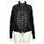 Moncler TRICOT Damen Cardigan Jacke aus gestepptem Strick in Schwarz