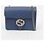 Gucci Borsa a tracolla piccola in pelle con Interlocking GG da donna, Blu - vista 2