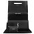 Autre Marque Leder-Clutch silberfarben Schwarz