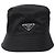 Prada Nylon Bucket Hat in Schwarz mit Dreiecks-Logo