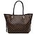 Borsa Tote Louis Vuitton Damier Ebene Neverfull MM Marrone